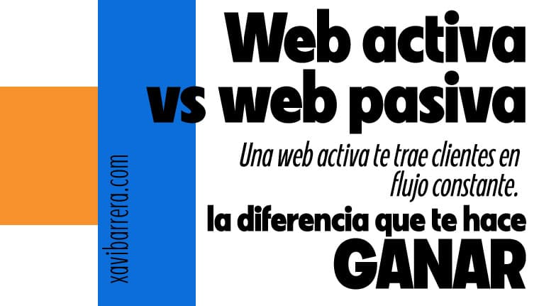 Web activa vs web pasiva - Carátula